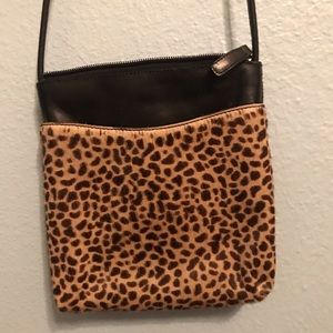 Talbots cheetah print crossbody bag